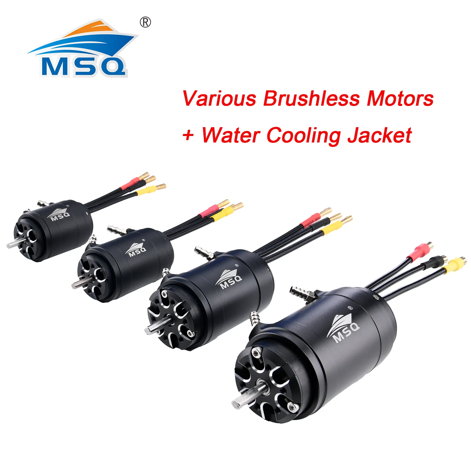 

MSQ 2040/2440/2950/2960/2972/3650/3660/3674/3682/4074/4082/4092 Brushless Motor 4 Poles With Water Cooling Jacket For RC Boat