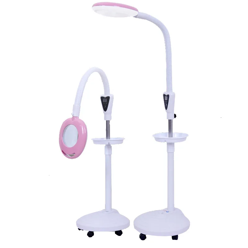 16X Professional LED Lamp Magnifying Glass Cold Operation Floor Shadowless Lamp Magnifier for Beauty Salon 220V