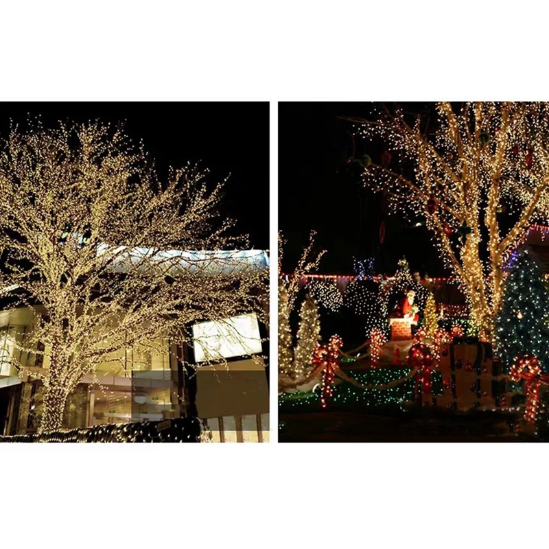 Solar Powered Lights 200 LED String Fairy Lights For Outdoor Christmas Lighting Courtyard Street Decor 20M