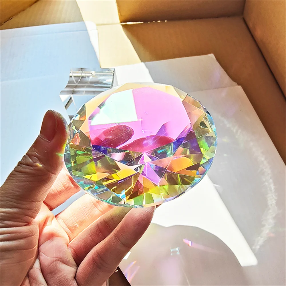 30-80mm ab bunte k9 Kristall Diamant Brief besch werer dekorative Regenbogen Hersteller Prisma Glas Diamanten Hochzeit Zimmer Desktop-Dekoration – Detail 2