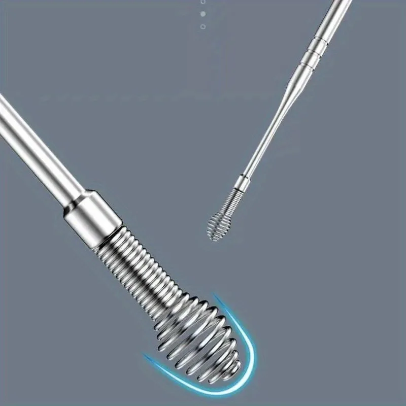 Ear Cleaner Ear Wax Pickers Stainless Steel Earpick Wax Remover Piercing Kit Earwax Curette Spoon Care Ear Clean Tools