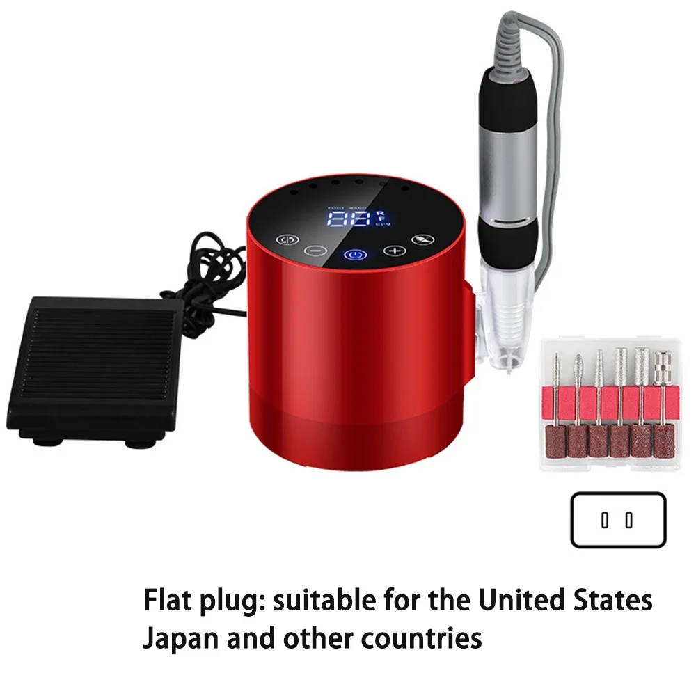 Portable nail polish machine 35000Rpm circular electric sander Nail polish removal, polishing and peeling nail salon tools