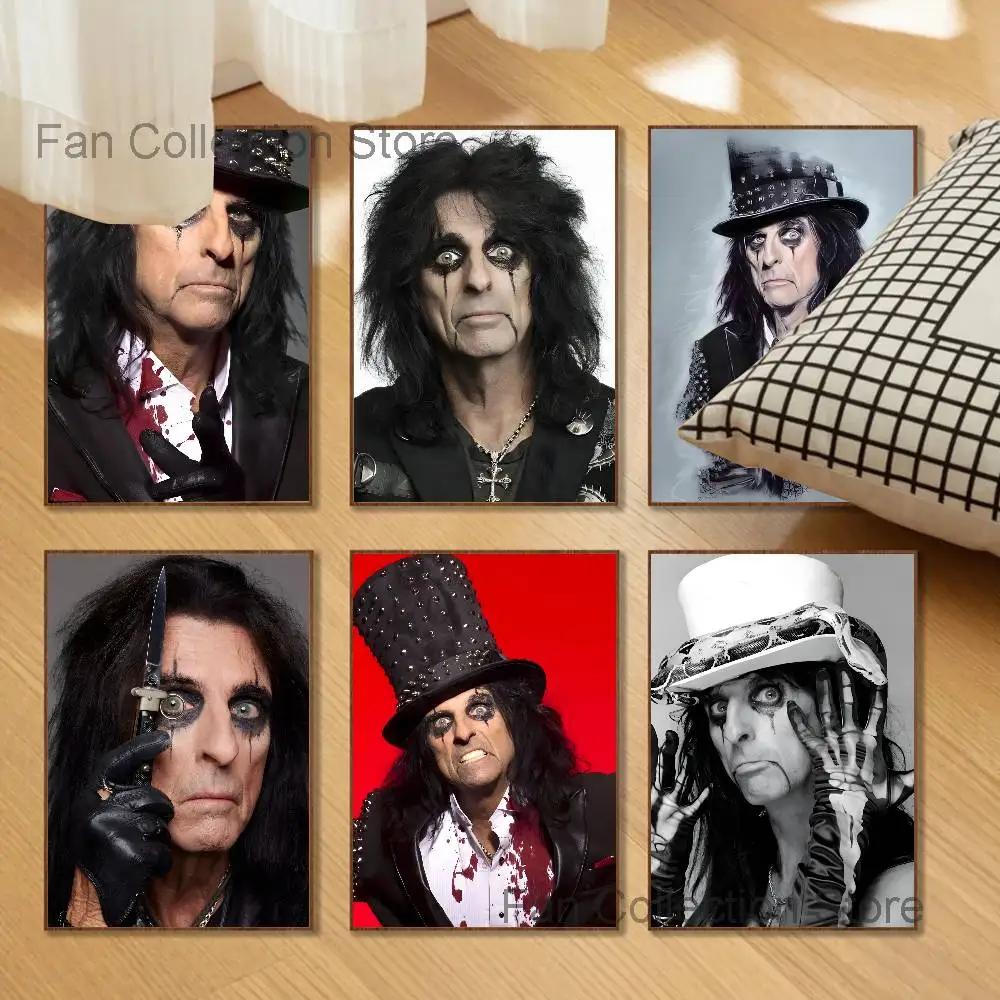 Alice C-Cooper  Poster Prints Wall Art Picture Painting Gift Living Room Restaurant Bar Large Dec Sticker