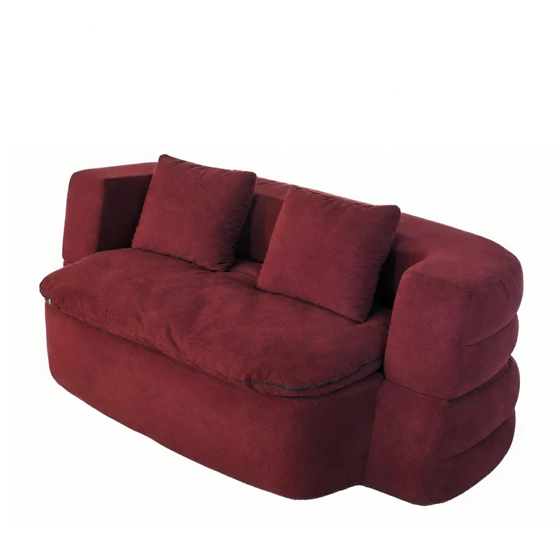 @#Modern High-Density Fabric Couch with Memory Foam No Assembly Required Convertible Reclining Feature for Hotel & Living Room
