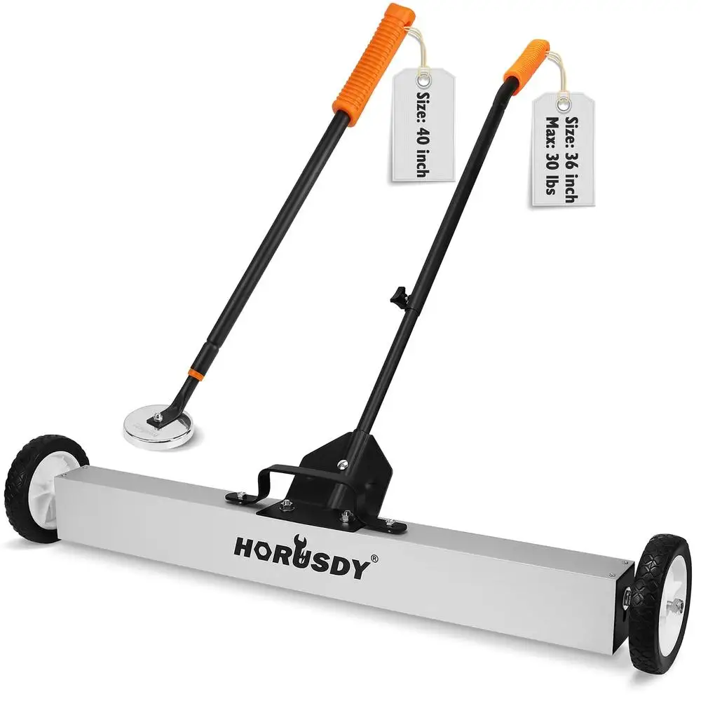 Telescoping Rolling Magnetic Sweeper 30lb Capacity Magnetic Pickup Tool