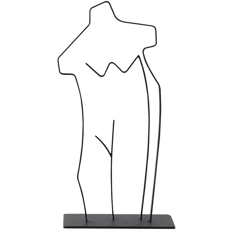 Modern minimalist style human body line art ornament, entrance home jewelry wrought iron decoration simple shape