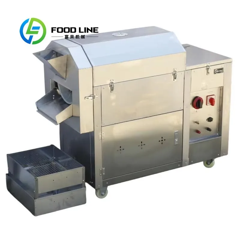 Customized Nut Roasting Machine Cocoa Bean Peanut Almond Sesame Tea Corn Chestnut Commercial Spice Roaster Equipment