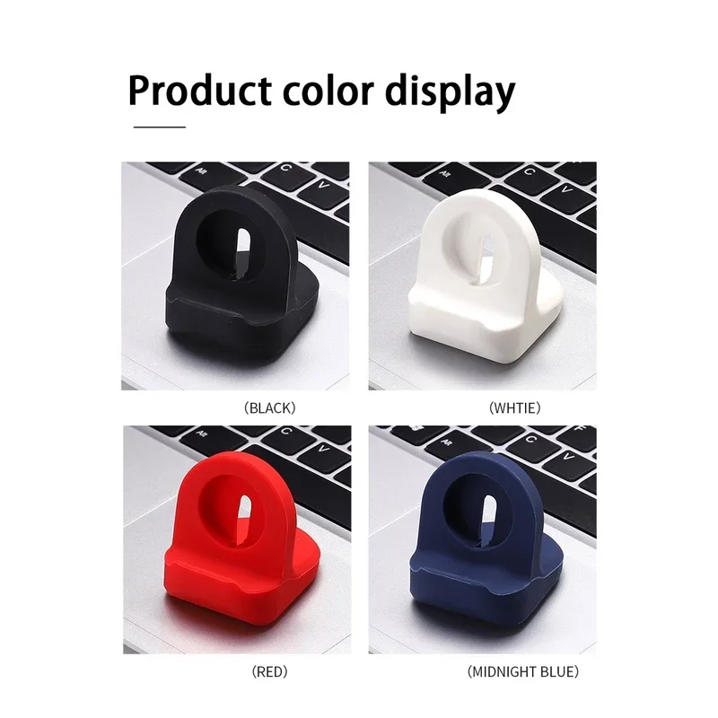 Silikon-Ladestation für Apple Watch Series 9 8 7 6 5 4 SE Apple Watch Iwatch Station Dock Ladestation Desktop-Halter Zubehör – Detail 5