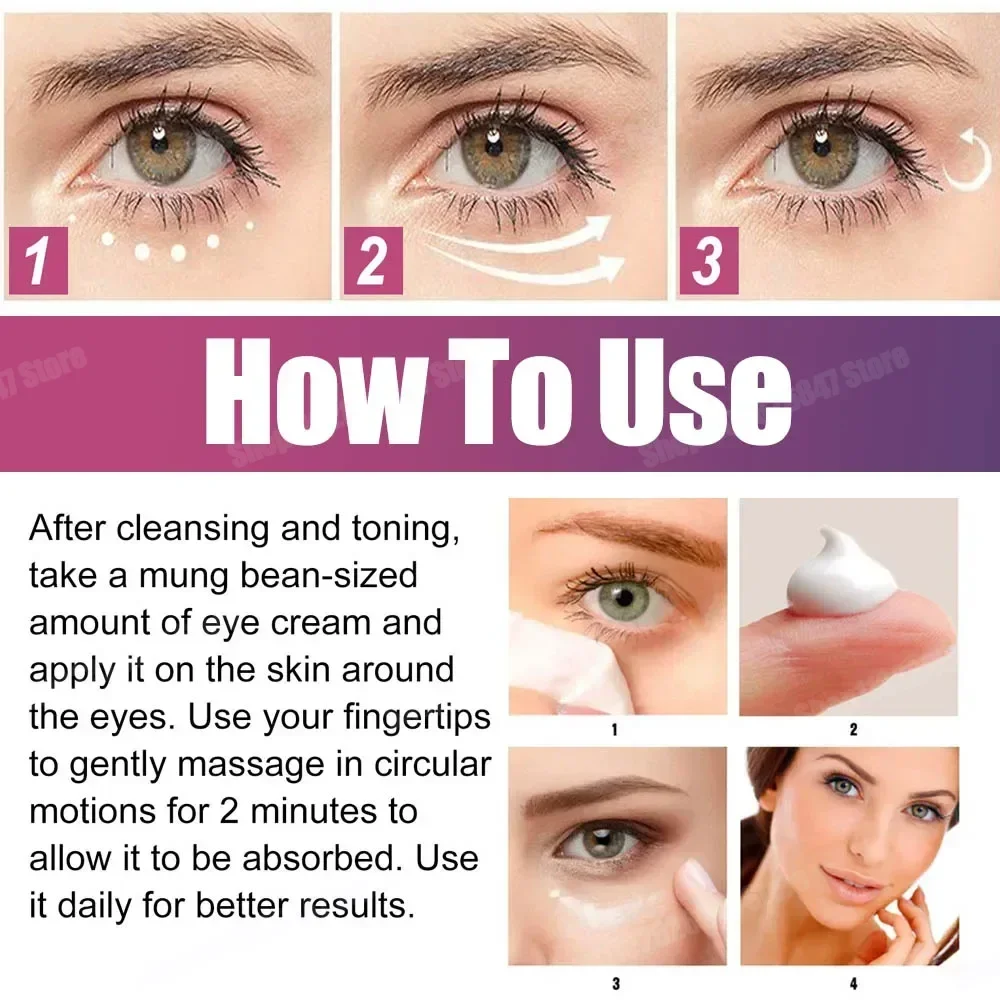 Firming Eye Cream Lighten Eye Bags Anti Wrinkle Remove Dark Circles Diminish Fine Lines Dark Circles Moisturizes Eye Care