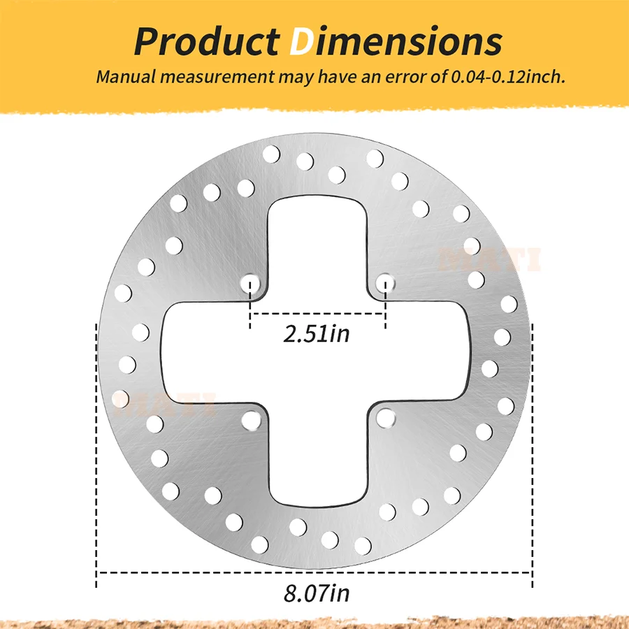 M MATI Front Brake Disc Rotor for Bombardier Cam Am Outlander 800 650 500 400 330 Max 800 650 500 400 705600279 705600603