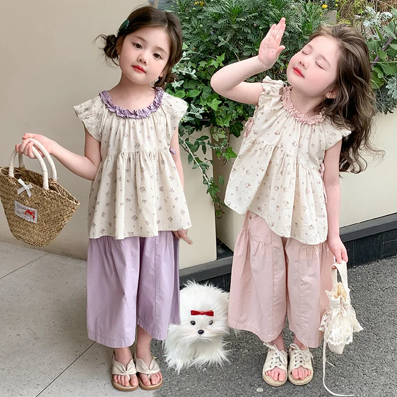 Girls' Suit Summer 2026 New Children's Foreign Clothes Summer Fashionable Casual Baby Girl Korean Version Two-piece Set