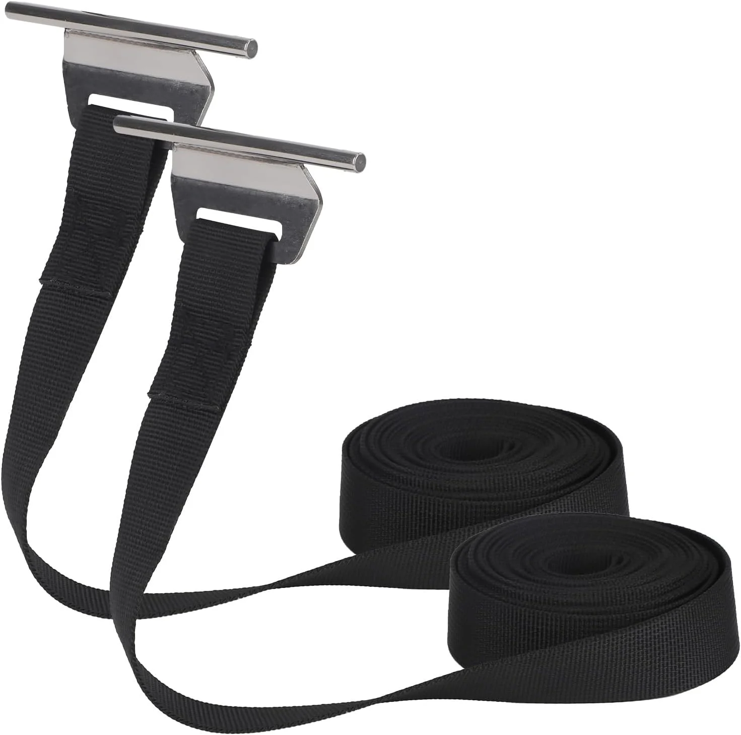 2Pcs Replacement Awning Pull Straps Heavy Duty Down Pull Belt With Stainless Steel Reinforced Rings For RV Camper Accessories