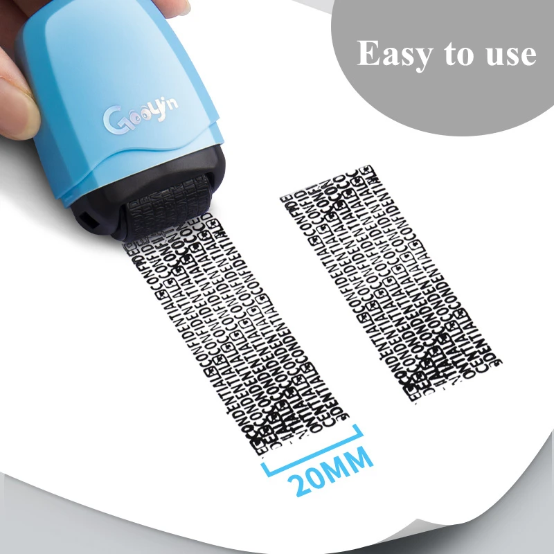 Identiteit Diefstal Bescherming Privacy Roller Stempel Vertrouwelijke Data Guard Uw Id Masking