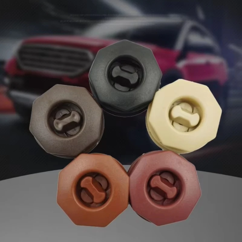 4Pcs Black Car Floor Mat Fastener Clips Universal Double Layer Carpet Screws Non-Slip Plastic Buckle for Mat Fixing Accessories