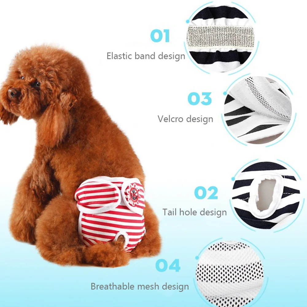 Sanitary Nappy For Female Male Dog Cotton Pet Short Dog Pant Physiological Underwear Menstruation Diaper