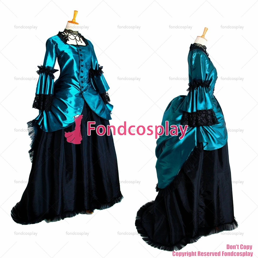 fondcosplay Gothic Punk Elegant Ball Medieval Gown Victorian Taffeta jacket black skirt Cosplay Costume Custom-made[G1005]