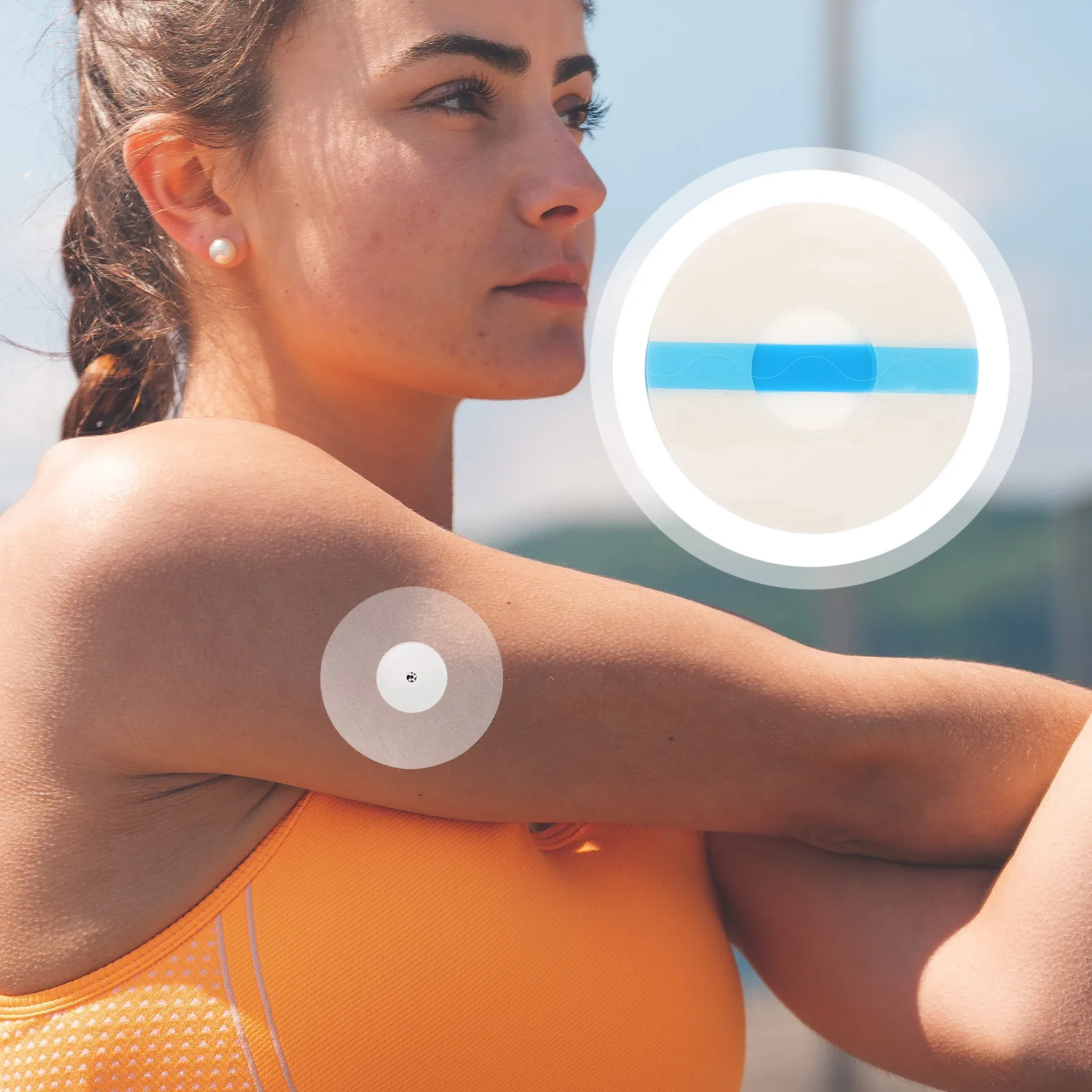 

20Pcs Sensor Patches Non-Slip Tpu Adhesive Sensor Covers for Daily Use Outdoor Sports Breathable Skin-Friendly Fixing Stickers