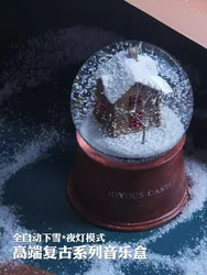 Crystal ball Snow flower ball light music box music box girl girl lover birthday gift