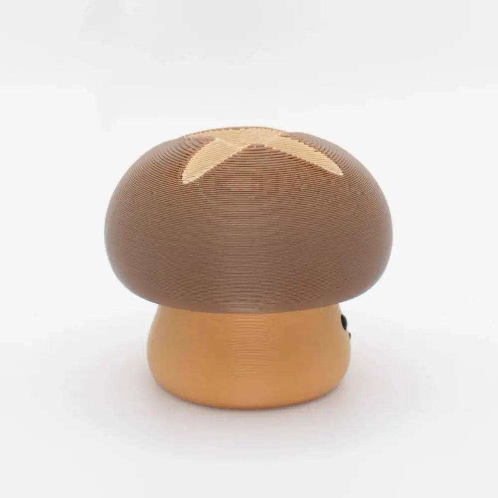 Quiet Keyboard Press 3D Printed Mushroom Clicker Keychain Portable Pocket Size Lightweight Material Key Ring Compact Design