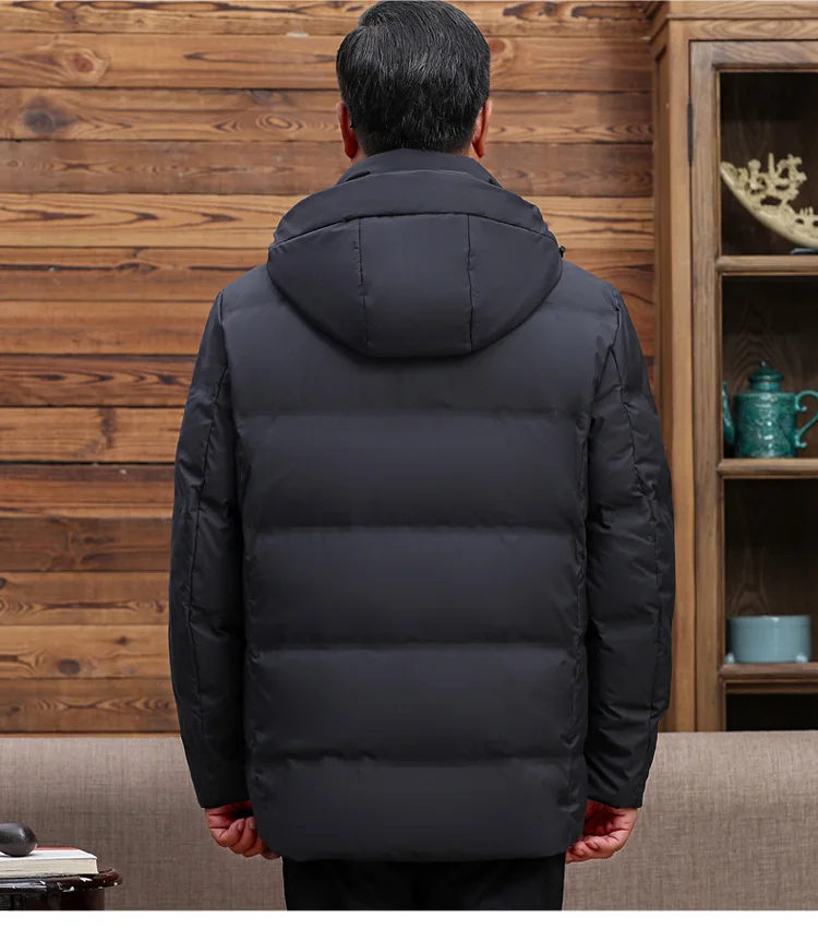 Men's Down Coats And Parkas Warm Winter Down Jacket Hooded High Quality Puffer Jacket Man Snow Peak Windproof Luxury Padding