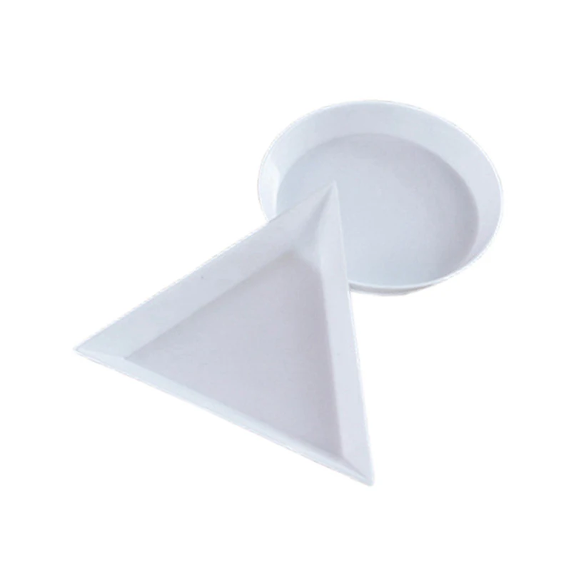5 Cái/lốc Tam Giác Tấm Móng Tay Trang Sức Hạt Người Tổ Chức Đá Kim Cương Lưu Trữ Màn Hình Khay Nhựa