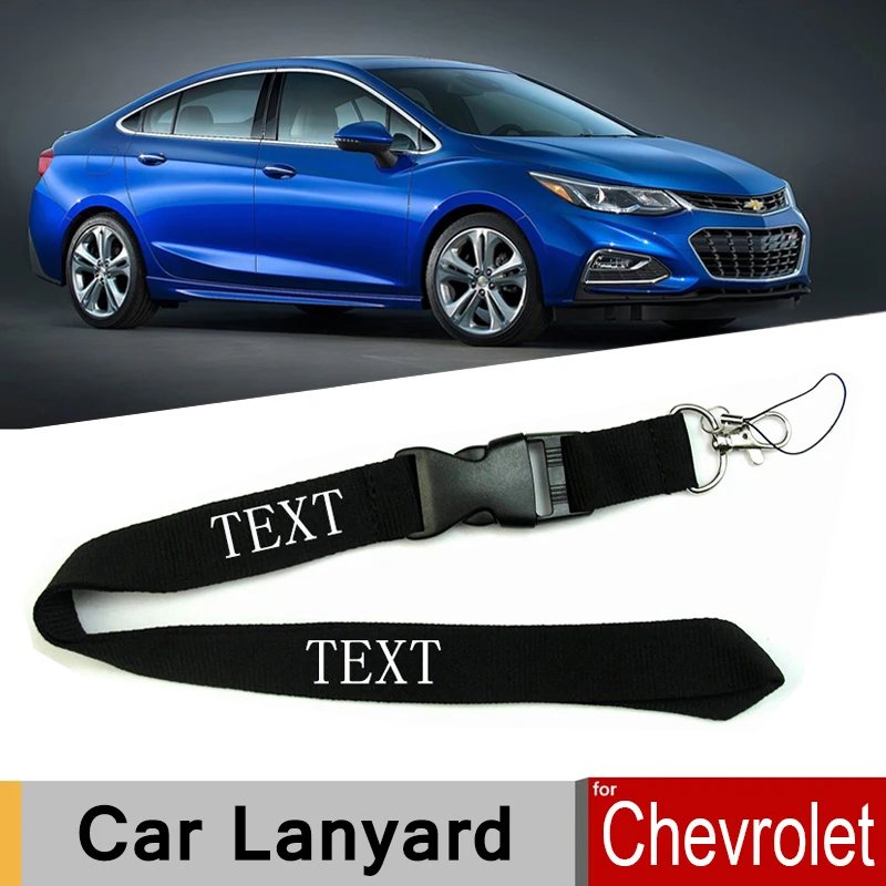 Автомобильный шнурок для ключей, держатели для идентификационных карт, ремешки на шею для мобильного телефона для Chevrolet Cruze Captiva Z71, Trax, Camaro, Aveo, Malibu, брелок для ключей XFLGS37