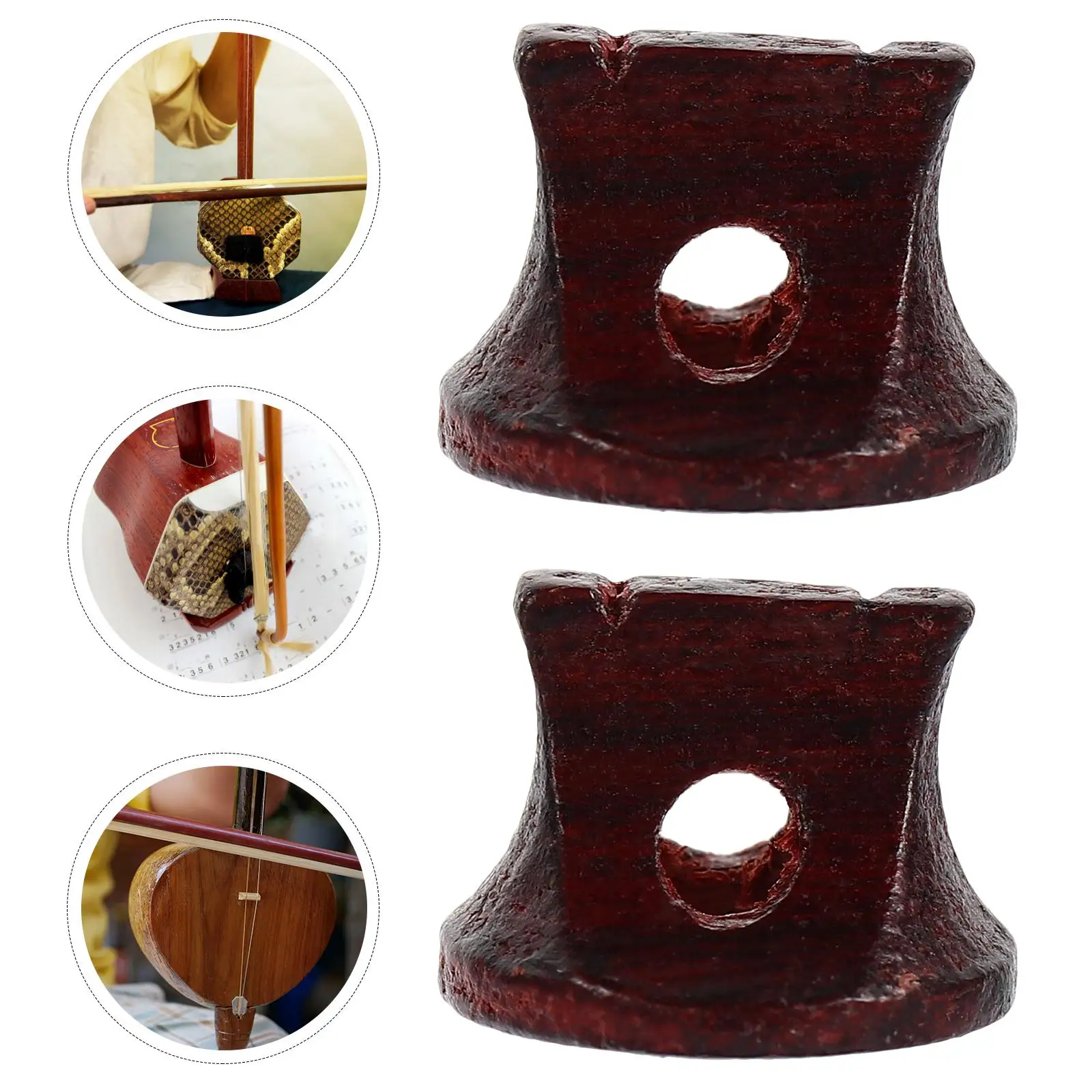 

3Pcs Rosewood Erhu Bridge Code Musical Instrument Parts Durable Practical Sound Quality Wooden Accessories Erhu Bridges Simple