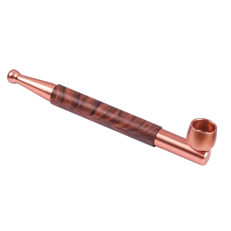 Microfilter Removable to Clean Tobacco Cigarette Filter Recyclable Portable Smoking Pipe Wooden Metal Cigarette Mouthpiece