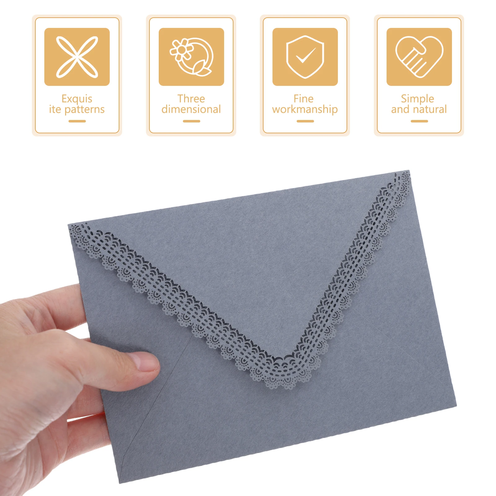 

Wedding Garland Invitation Card Envelopes for Blessing Cards Pocket Paper Jam Bride