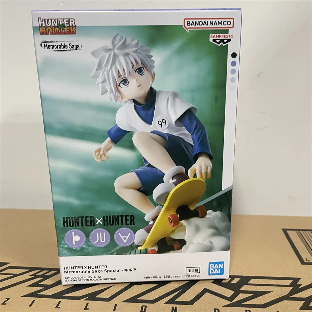 Original Bandai Anime Figure Hunter X Hunter Banpresto Memorable Saga Special Killua Zoldyck Action PVC Collector Toys Figurine