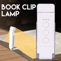 Clip On Book Light Rechargeable,Reading Light,Adjustable Brightness Mini LED Bookmark Lamp,Portable Bedside Desk Lamp for Night