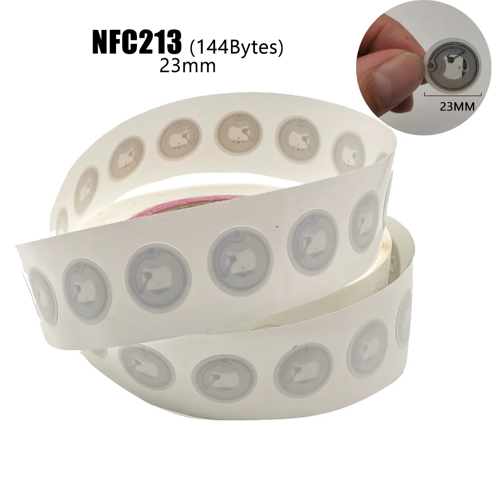 Etiquetas universales RFID NFC 100 para todos los teléfonos nta-g 213, 50/213 piezas, 23mm, protocolo de pegatinas NTG 213, iso14443a13,56mhz