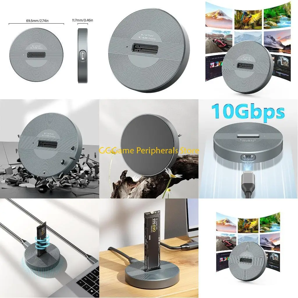 

U55B NVMe SSD Enclosure Support TypeC SSD Reader Case Housing Aluminum