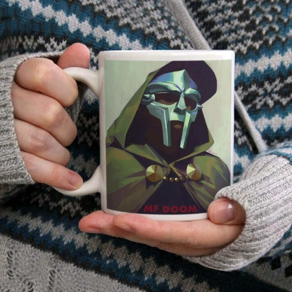 MF Doom Hip Hop Rap 11oz Funny Ceramic Coffee Mug Tea Milk Cup For Novetly Creativity Gift