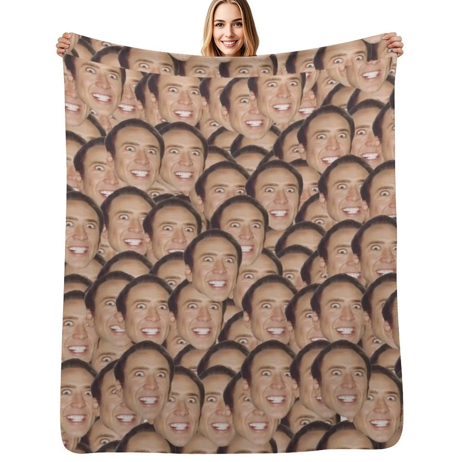 

Nicolas Cage Meme Throw Blanket manga For Baby Tourist Bed linens Blankets