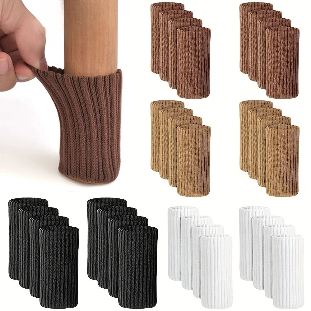 Calcetines para patas de mesa y silla, cubierta protectora para muebles, protección para el suelo, alfombrilla antideslizante gruesa, calcetines para patas de mesa y silla