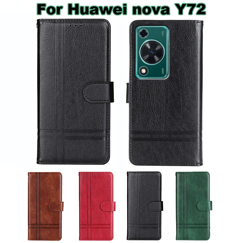 Vintage Leather Case For Huawei Nova Y72 MGA-LX3 чехол Wallet Flip Cover For Carcasas Huawei Enjoy 70 Mujer Funda FGD-AL00 6.75