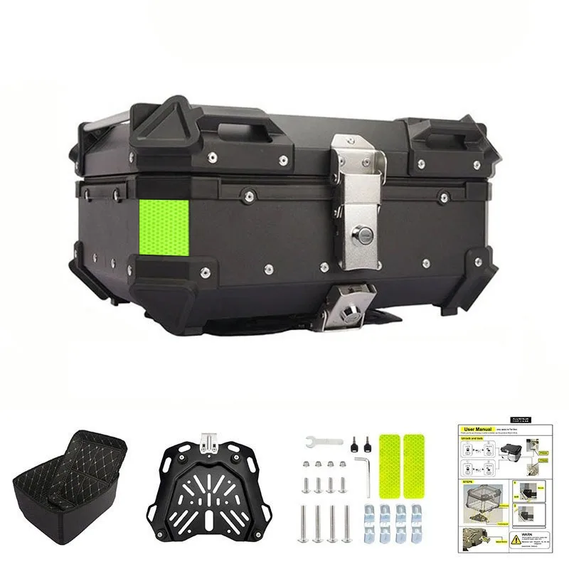 

25L 32L 36L Motorcycle Aluminum Top Case Luggage Tail Box Waterproof Storage Trunk Helmet Tool Box