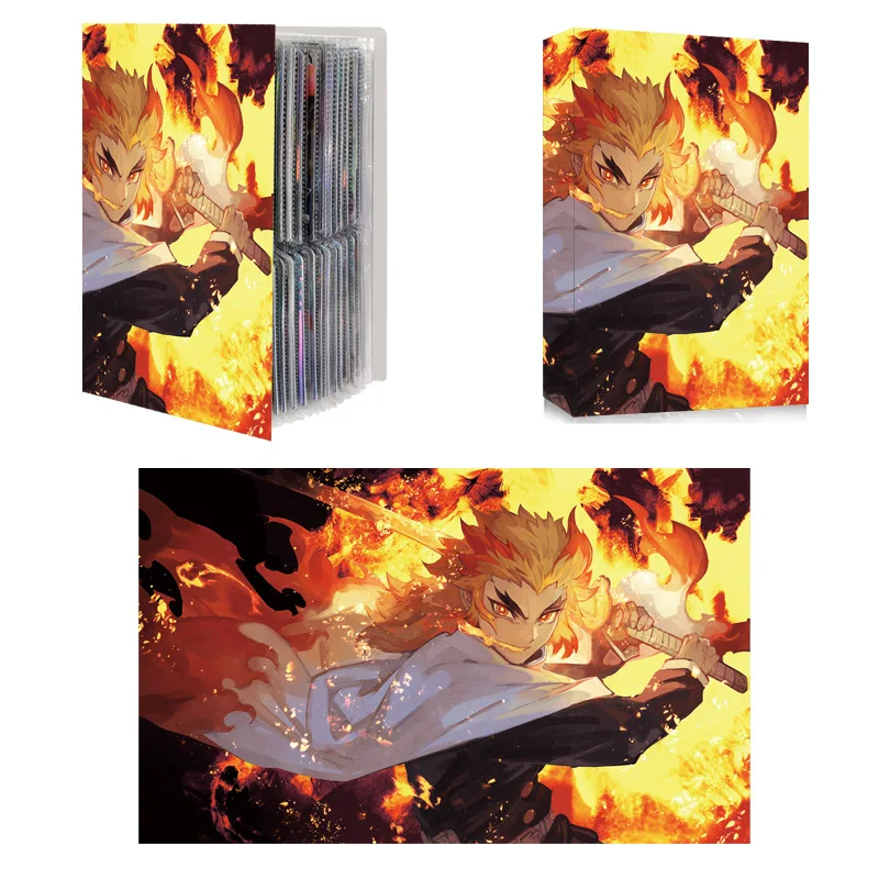 240 Uds álbum de tarjetas Anime Genshin Impact Demon Slayer tarjetas libro Anime mapa carta titular carpeta cuaderno colección carpeta Juguetes