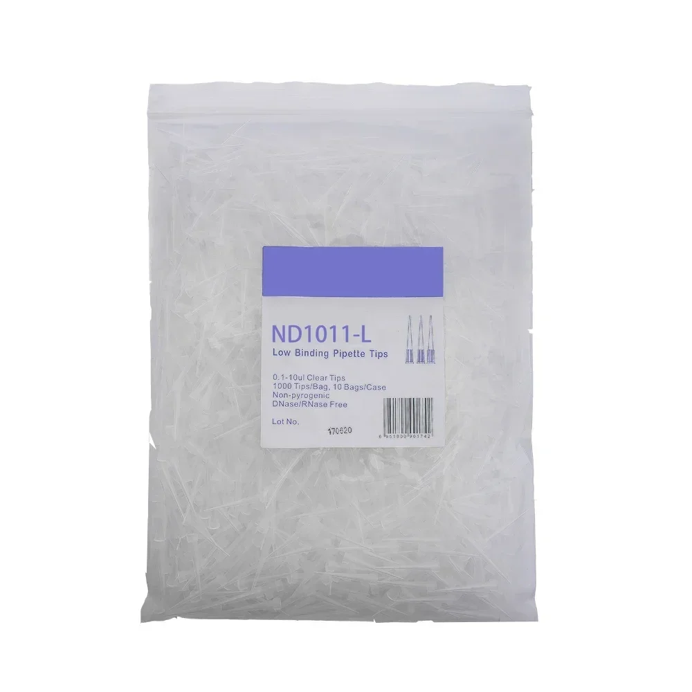 Disposable Low Binding Pipette Tips ND1011-L transparent 0.1-100ul 10000pcs/carton