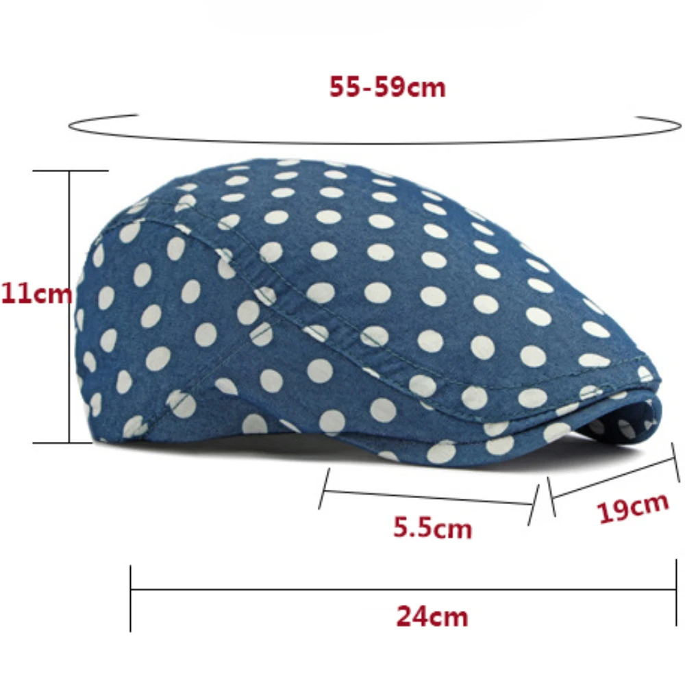HT5094 Berets for Men Women Retro Artist Painter Dots Beret Hat Male Female Adjustable Ivy Flat Cap New Spring Summer Beret Caps