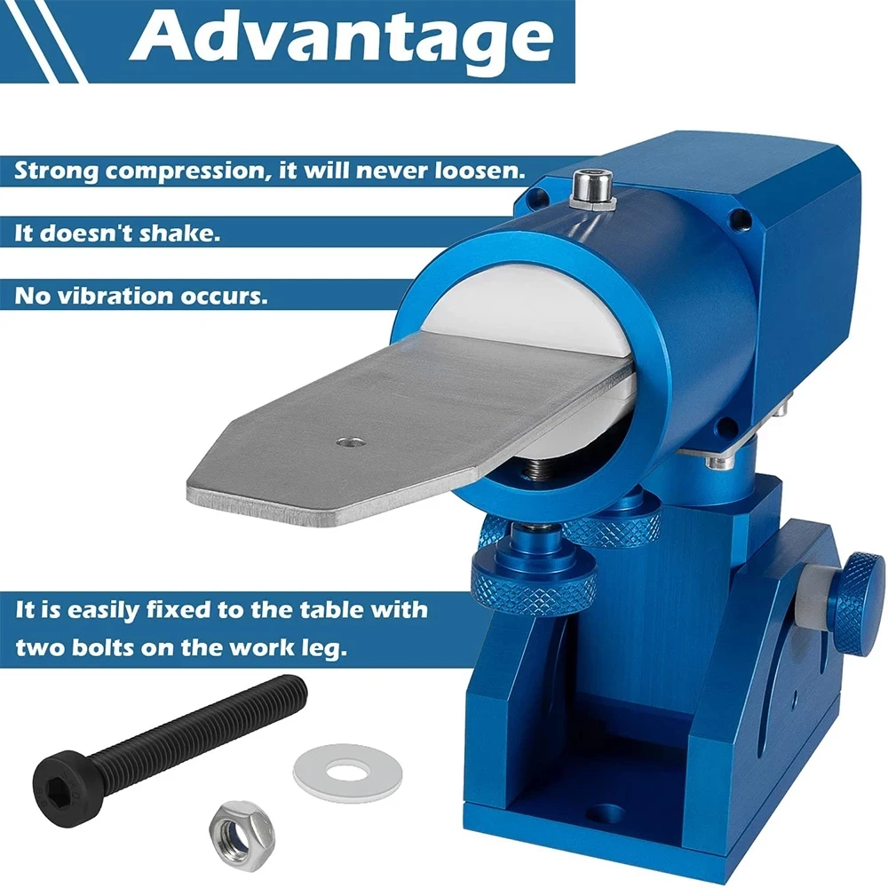 

TML Upgrade Triaxial Blade Vise Triaxial Knife Vise Blue Professional Tool With 180 360 degrees Swivel Base Suitable for Home