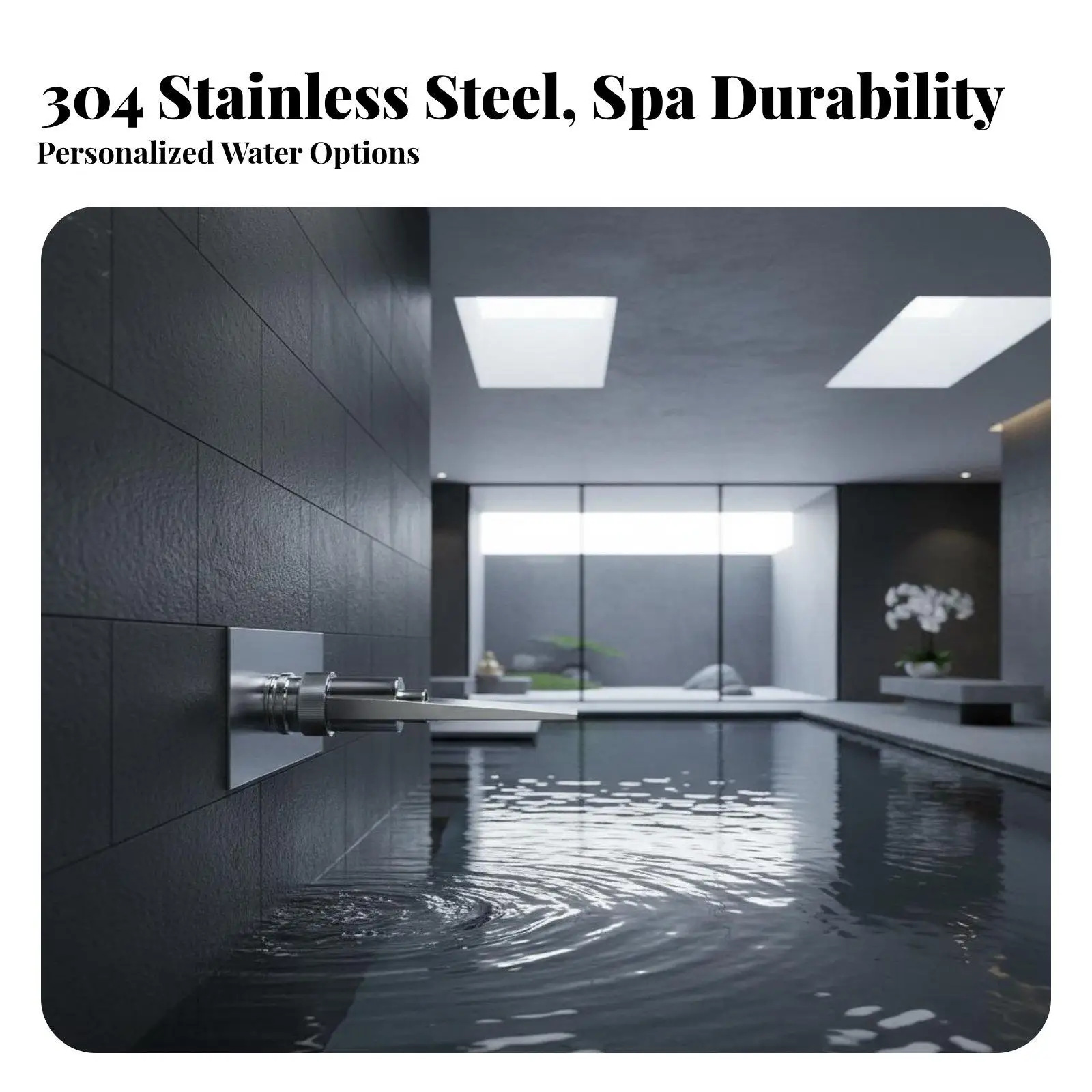 Pool Spa Nozzle Stainless Steel 304 Jet for Hot Tub Hydrotherapy Massage Outlet Water Feature for Garden Back