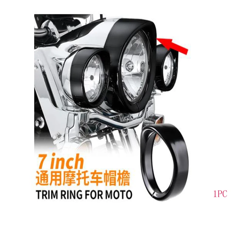 

Motorcycle Universal 7 Inch 5.75 Inch 4.5 Inch Fog Lamp Brim Metal Headlight Lampshade Lamp Ring