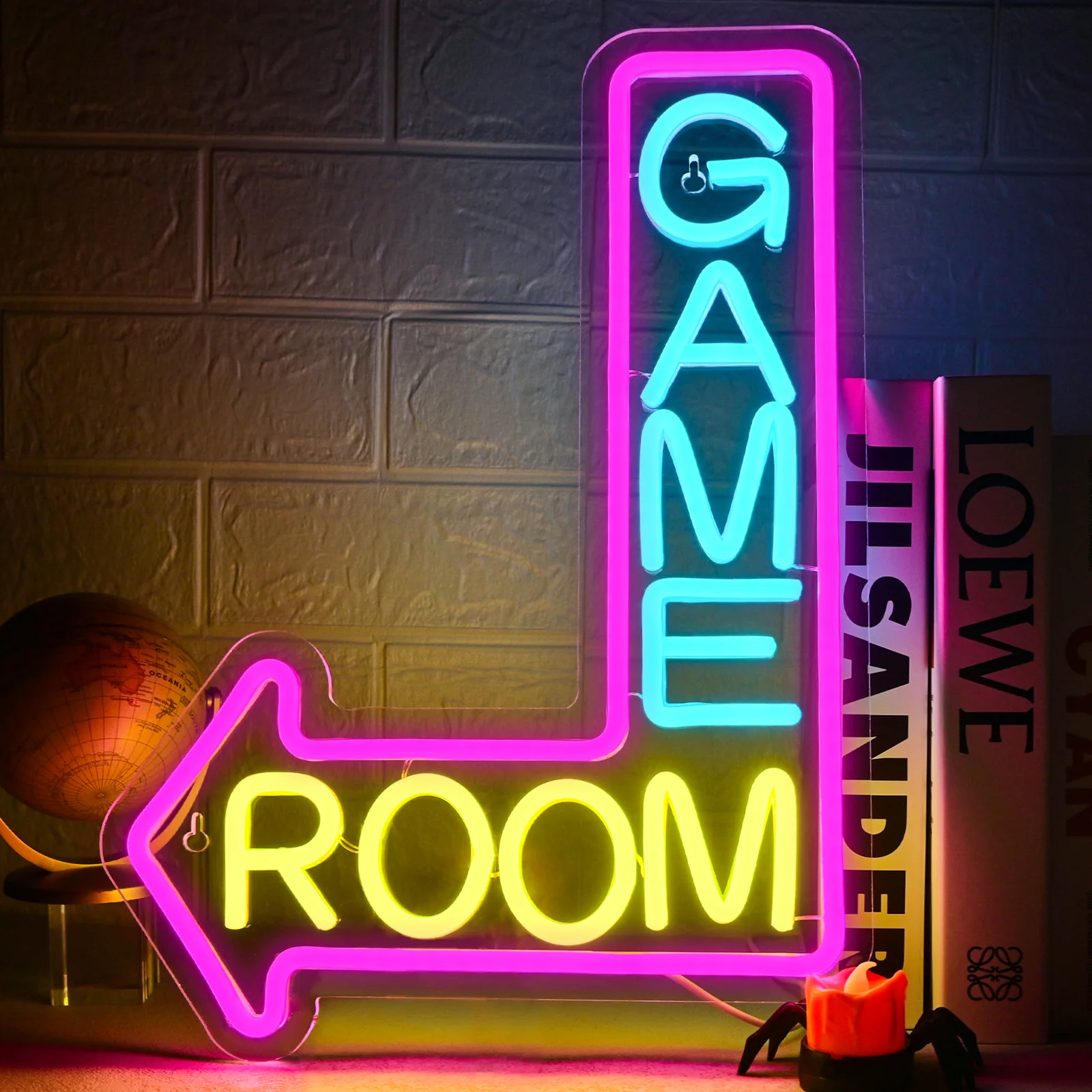 ゲームルームネオンサイン調光可能壁掛け装飾-ledゲーマーサイン-アーケードルーム-ゲームルーム-寝室-子供向けギフト