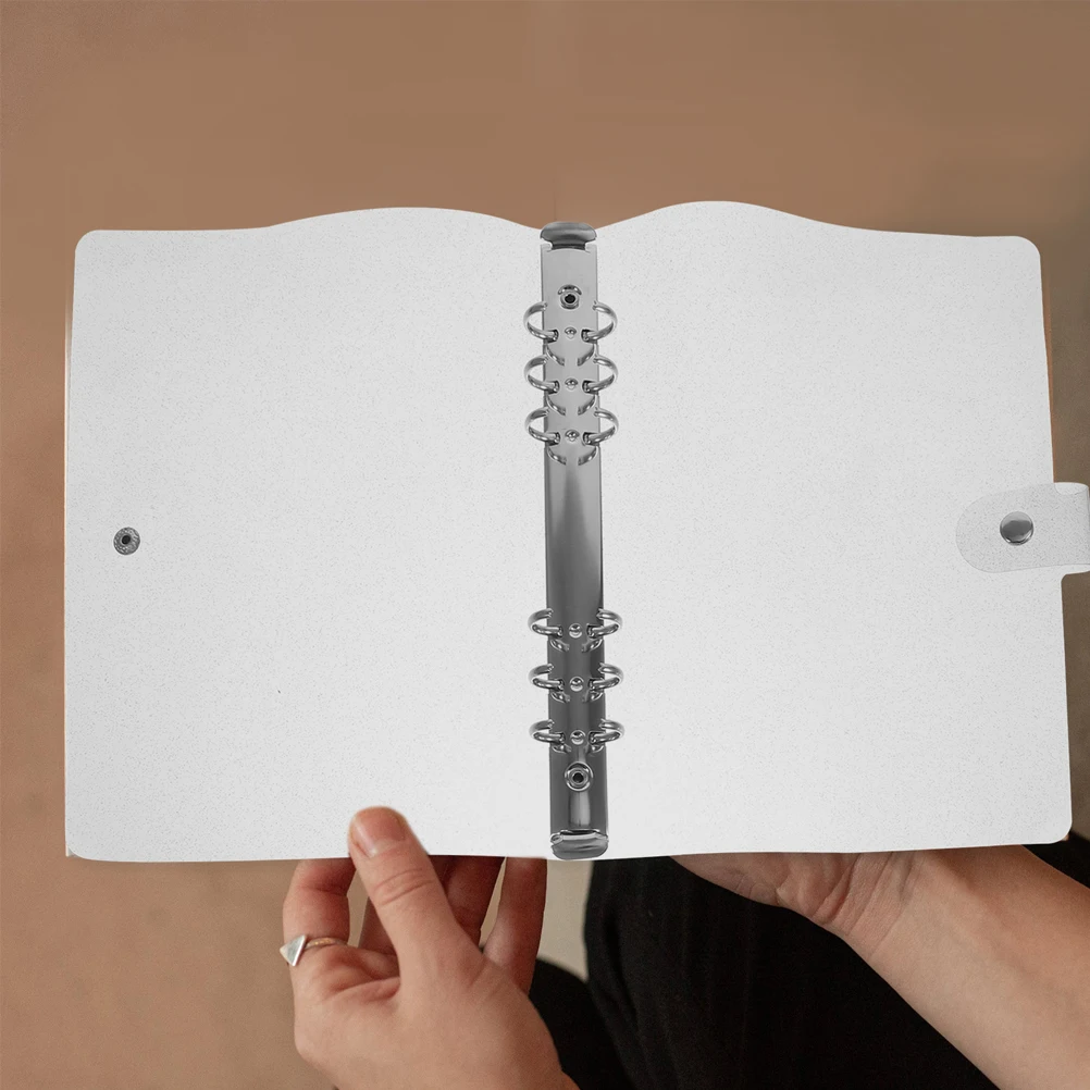 

2 Pcs PVC Clear Binder Notebook Cover Lightweight Office Classroom Gift Travel Loose Leaf Planner Journal