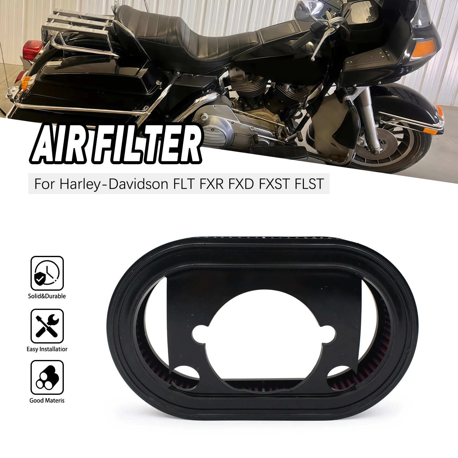 

Air Filter Element Motorcycle Accessories For Harley-Davidson FLT FXR FXD FXST FLST 34-1066 29025-88 29025-88B