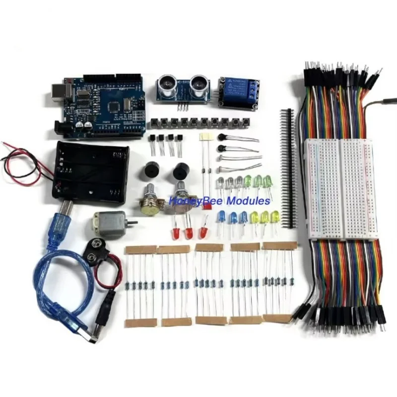 2024 new maker kit 400-hole breadboard suitable for UNO R3 basic kit ultrasonic