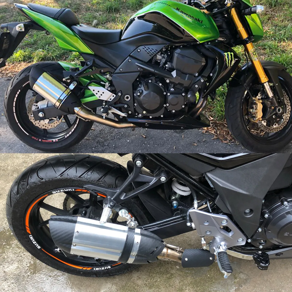 

Big Devil tail exhaust pipe motorcycle 51MM universal Slip On 450MM 250SR GSX-250R NINJA400