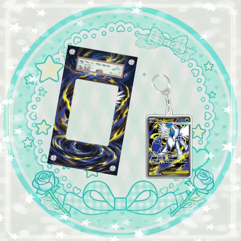 Art Display for Pokemon Absol Card PTCG Keychain Anime Game Collectibles Anime Merchandise Acrylic Protective Case Toys Gift